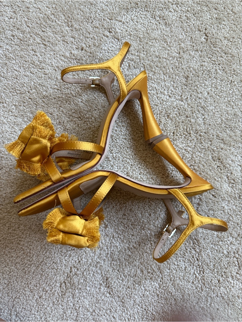 Antonio Melani Zora Satin Frayed Bow Dress Sandal - Picture 4 of 7